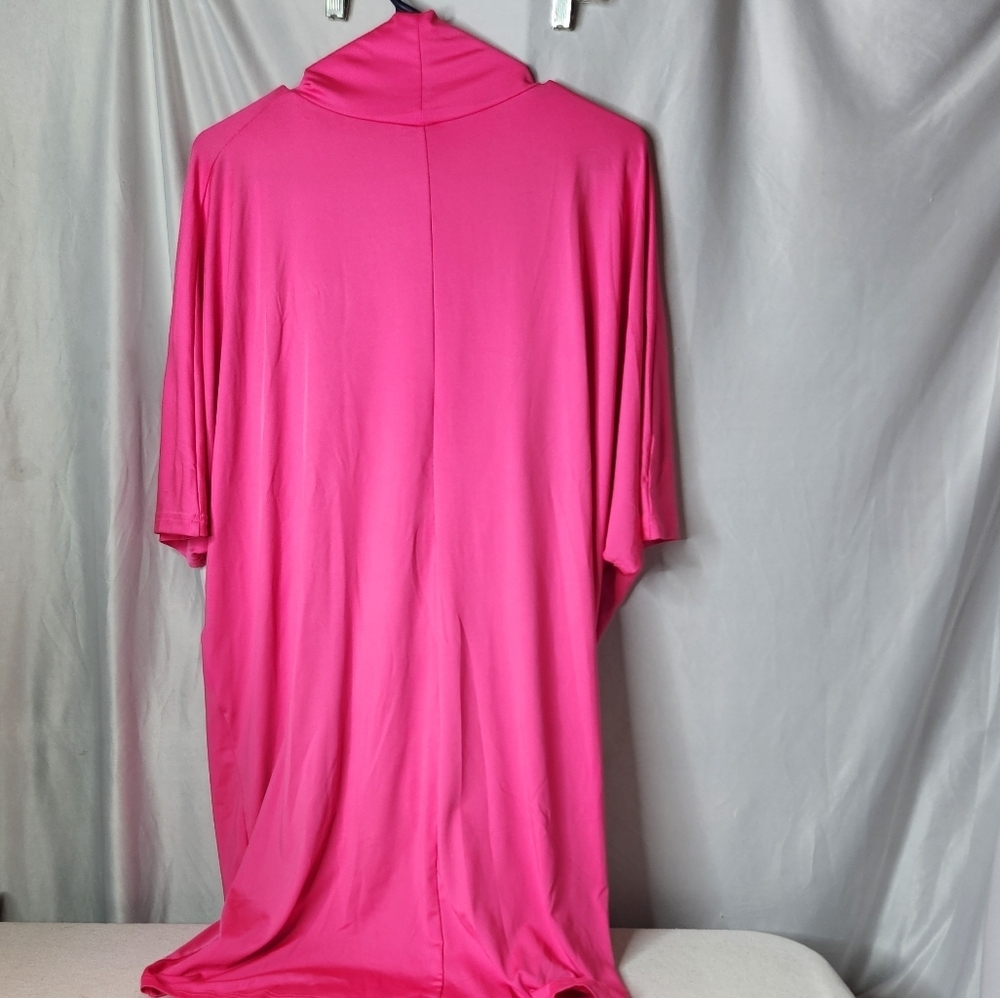 Lyaner Bright Pink Cowl Drop Top - Picture 2 of 8